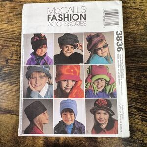 McCall’s Kids Hat Vintage Uncut Pattern Sz All sizes #3836